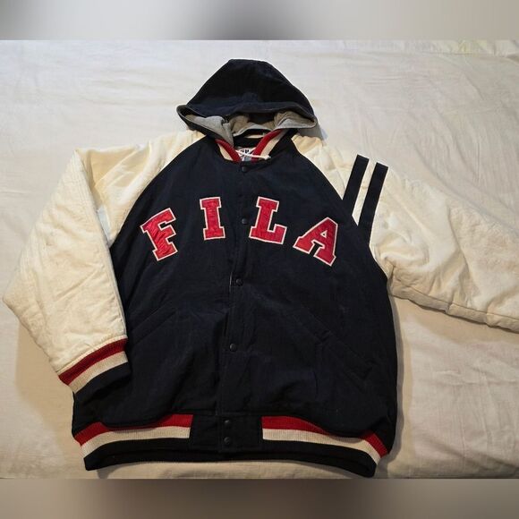 Fila Other - FILA Men's Black and White Hooded Jacket